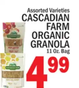 C Town CASCADIAN FARM ORGANIC GRANOLA offer