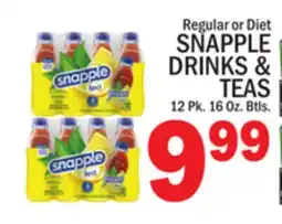C Town SNAPPLE DRINKS & TEAS offer