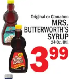 C Town MRS. BUTTERWORTH'S SYRUP offer