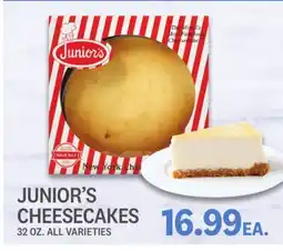 Kings Food Markets JUNIOR'S CHEESECAKES offer
