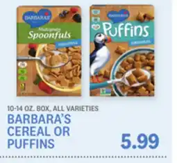 Kings Food Markets BARBARA'S CEREAL OR PUFFINS offer
