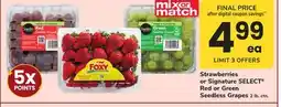 ACME Strawberries or Signature SELECT Red or Green Seedless Grapes offer