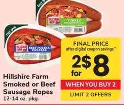 ACME Hillshire Farm Smoked or Beef Sausage Ropes offer