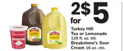 ACME Turkey Hill Tea or Lemonade 128 fl. oz. btl. Breakstone's Sour Cream 16 oz. ctn offer