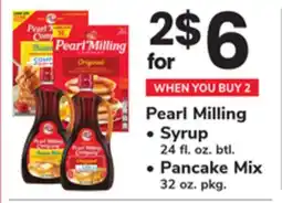 ACME Pearl Milling, Syrup 24 fl. oz. btl., Pancake Mix 32 oz. pkg offer