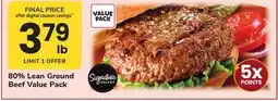 ACME 80% Lean Ground Beef Value Pack offer