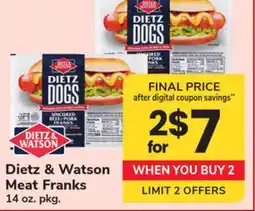 ACME Dietz & Watson Meat Franks offer