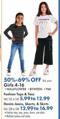 Boscov's Girls 4-16 Fashion Tops & Tees offer