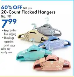 Boscov's 20-Count Flocked Hangers offer