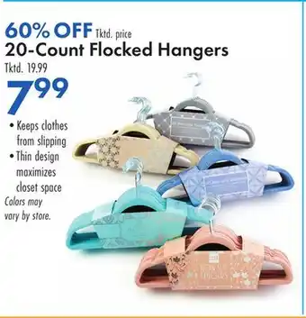 Boscov's 20-Count Flocked Hangers offer