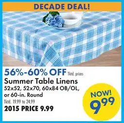 Boscov's Summer Table Linens offer