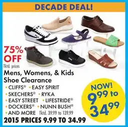 Boscov's Mens, Womens, & Kids Shoe Clearance offer