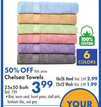 Boscov's Chelsea Towels offer