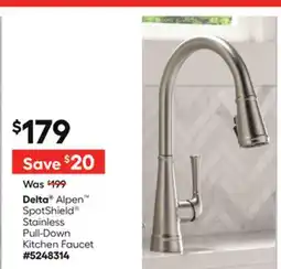 Lowe's Delta Alpen SpotShield Stainless Pull-Down Kitchen Faucet offer