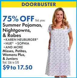Boscov's Summer Pajamas, Nightgowns, & Robes offer