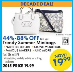 Boscov's Trendy Summer Minibags offer