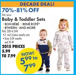 Boscov's Baby & Toddler Sets offer