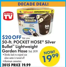 Boscov's 50-ft. POCKET HOSE Silver Bullet Lightweight Garden Hose offer