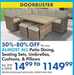 Boscov's ALMOST ALL Patio Dining, Seating Sets, Umbrellas, Cushions, & Pillows offer