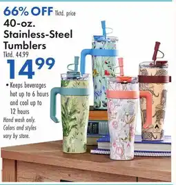 Boscov's 40-oz. Stainless-Steel Tumblers offer