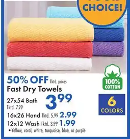 Boscov's Fast Dry Towels offer