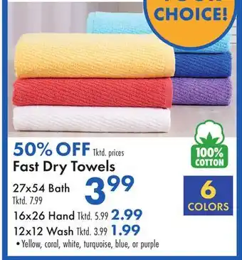 Boscov's Fast Dry Towels offer