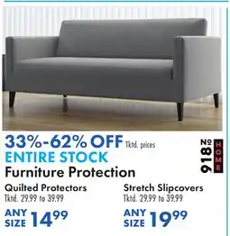Boscov's ENTIRE STOCK Furniture Protection offer