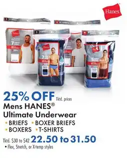 Boscov's Mens HANES Ultimate Underwear offer