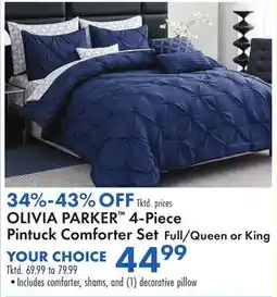 Boscov's OLIVIA PARKER 4-Piece Pintuck Comforter Set offer