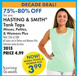 Boscov's HASTING & SMITH Tank Tops offer