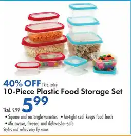 Boscov's 10-Piece Plastic Food Storage Set offer