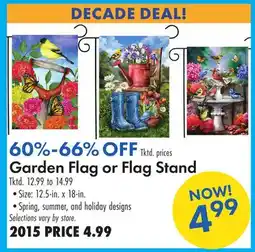 Boscov's Garden Flag or Flag Stand offer