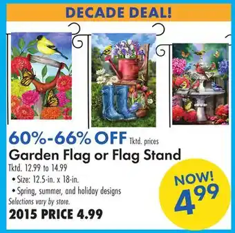 Boscov's Garden Flag or Flag Stand offer