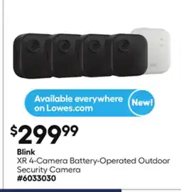 Lowe's Blink XR 4-Camera Battery-Operated Outdoor Security Camera offer