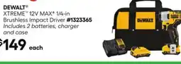 Lowe's DEWALT XTREME 12V MAX9 1/4-in Brushless Impact Driver offer