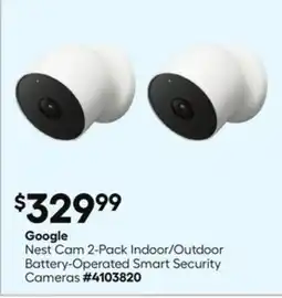 Lowe's Google Nest Cam 2-Pack Indoor/Outdoor Battery-Operated Smart Security Cameras offer