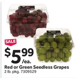 Stop&Shop Red or Green Seedless Grapes offer