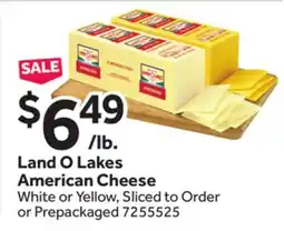 Stop&Shop Land O Lakes American Cheese offer