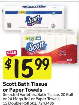 Stop&Shop Scott Bath Tissue or Paper Towels offer