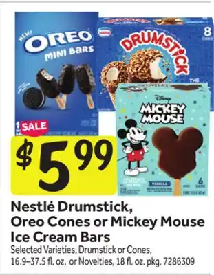 Stop&Shop Nestlé Drumstick, Oreo Cones or Mickey Mouse Ice Cream Bars offer