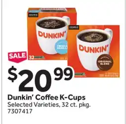 Stop&Shop Dunkin' Coffee K-Cups offer