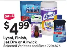 Stop&Shop Lysol, Finish, Jet Dry or Airwick offer