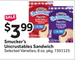 Stop&Shop Smucker's Uncrustables Sandwich offer
