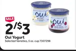 Stop&Shop Oui Yogurt offer