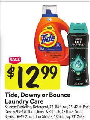 Stop&Shop Tide, Downy or Bounce Laundry Care offer