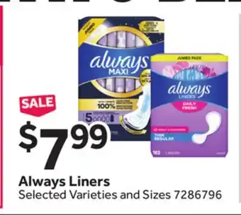 Stop&Shop Always Liners offer