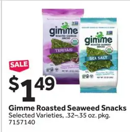 Stop&Shop Gimme Roasted Seaweed Snacks offer