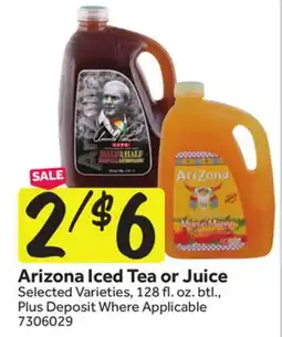 Stop&Shop Arizona Iced Tea or Juice offer