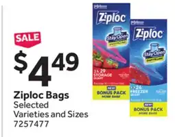 Stop&Shop Ziploc Bags offer