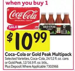 Stop&Shop Coca-Cola or Gold Peak Multipack offer